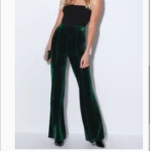 Lulus Rossi Velvet Flare Pants